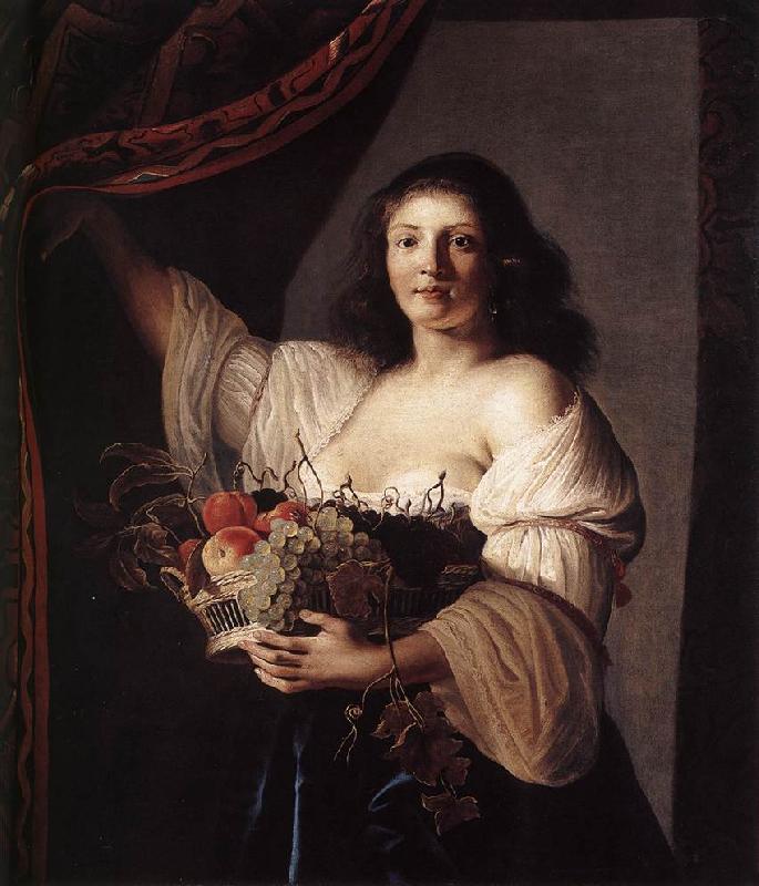 COUWENBERGH, Christiaen van Woman with a Basket of Fruit fgf